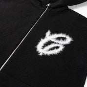 Croyez Fluffy Essence Knit Zip Set | Black