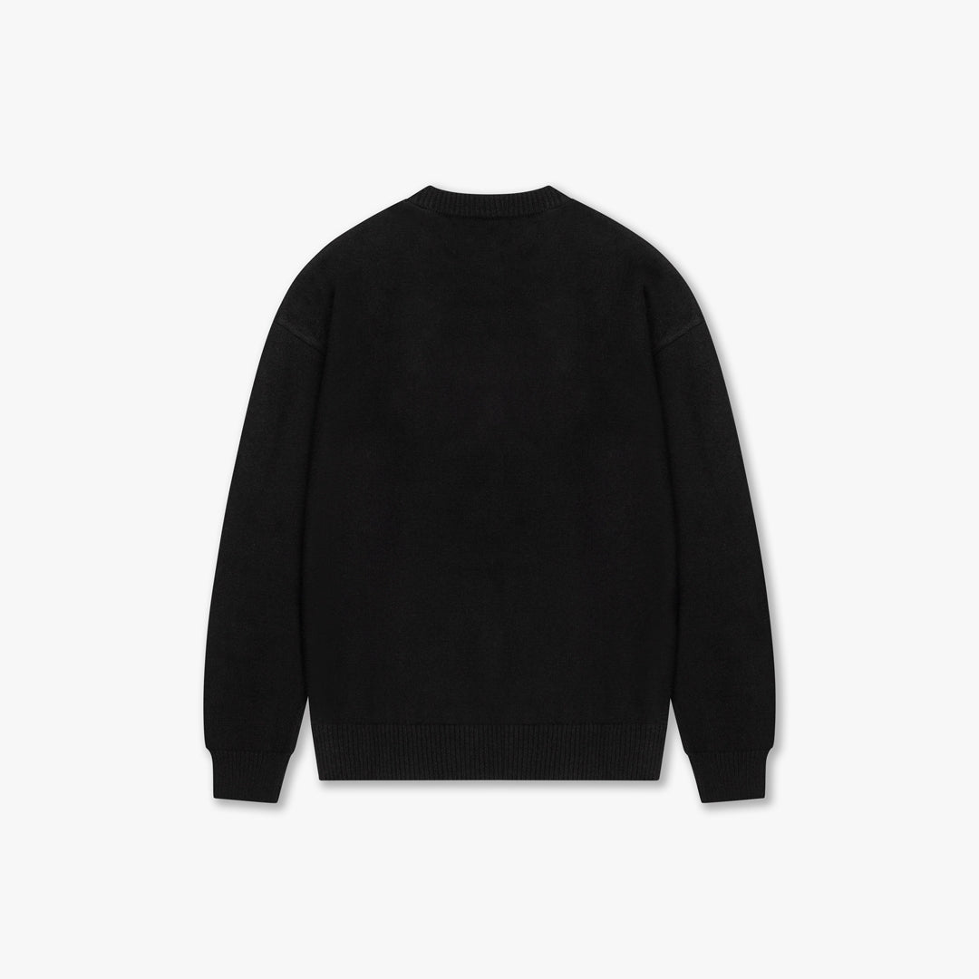 CROYEZ FLUFFY ESSENCE KNIT SWEATER | BLACK