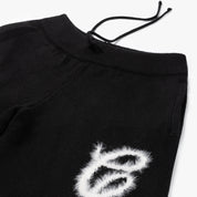 CROYEZ FLUFFY ESSENCE KNIT SWEATPANTS | BLACK