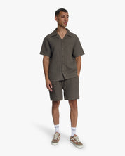 Croyez Initial Waffle Shorts | Washed Brown