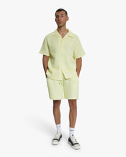 Croyez Initial Waffle Shirt | Butter Yellow