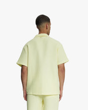 Croyez Initial Waffle Shirt | Butter Yellow