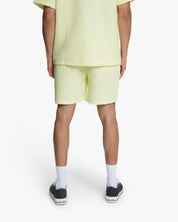 Croyez Initial Waffle Shorts | Butter Yellow