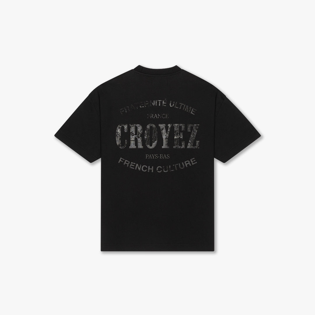 CROYEZ OVERSIZED STAMP T-SHIRT | BLACK