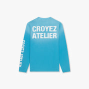 CROYEZ SPRAYED ATELIER LONGSLEEVE T-SHIRT | BLUE