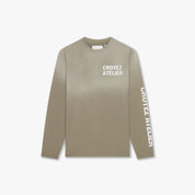 CROYEZ SPRAYED ATELIER LONGSLEEVE T-SHIRT | DUSTY OLIVE