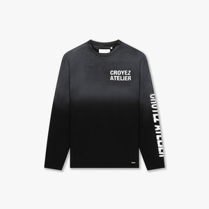 CROYEZ SPRAYED ATELIER LONGSLEEVE T-SHIRT | BLACK