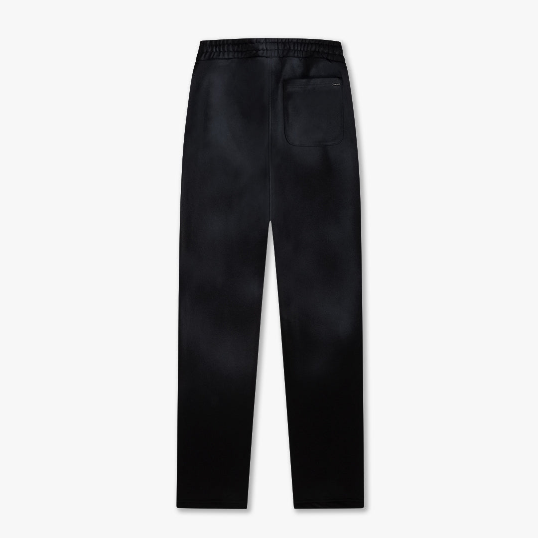 CROYEZ SPRAYED ATELIER STRAIGHT LEG SWEATPANTS | BLACK