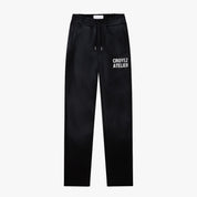 CROYEZ SPRAYED ATELIER STRAIGHT LEG SWEATPANTS | BLACK