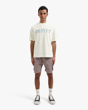 CROYEZ BURNING LOGO T-SHIRT | BUTTERCREAM/PINK