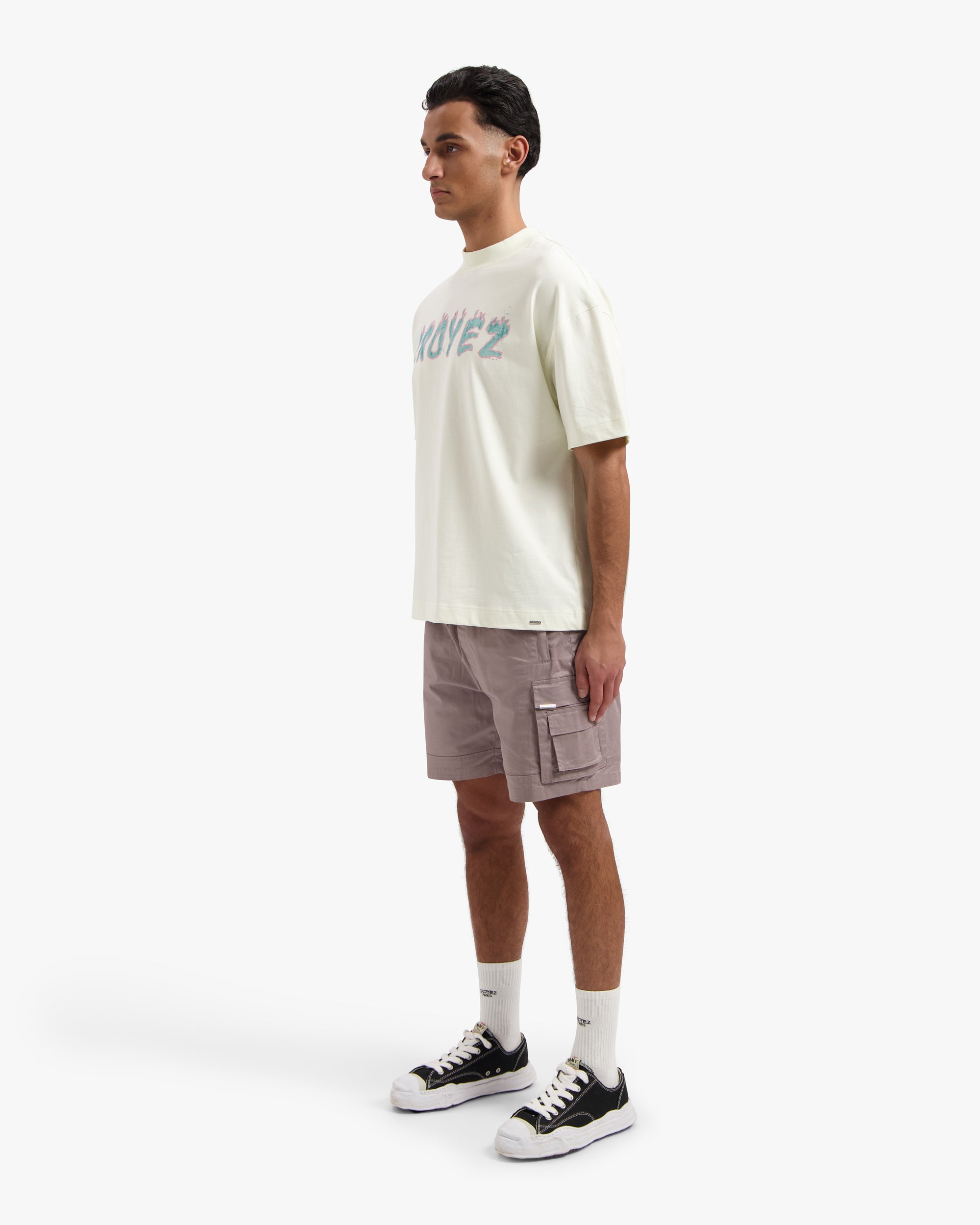 CROYEZ BURNING LOGO T-SHIRT | BUTTERCREAM/PINK