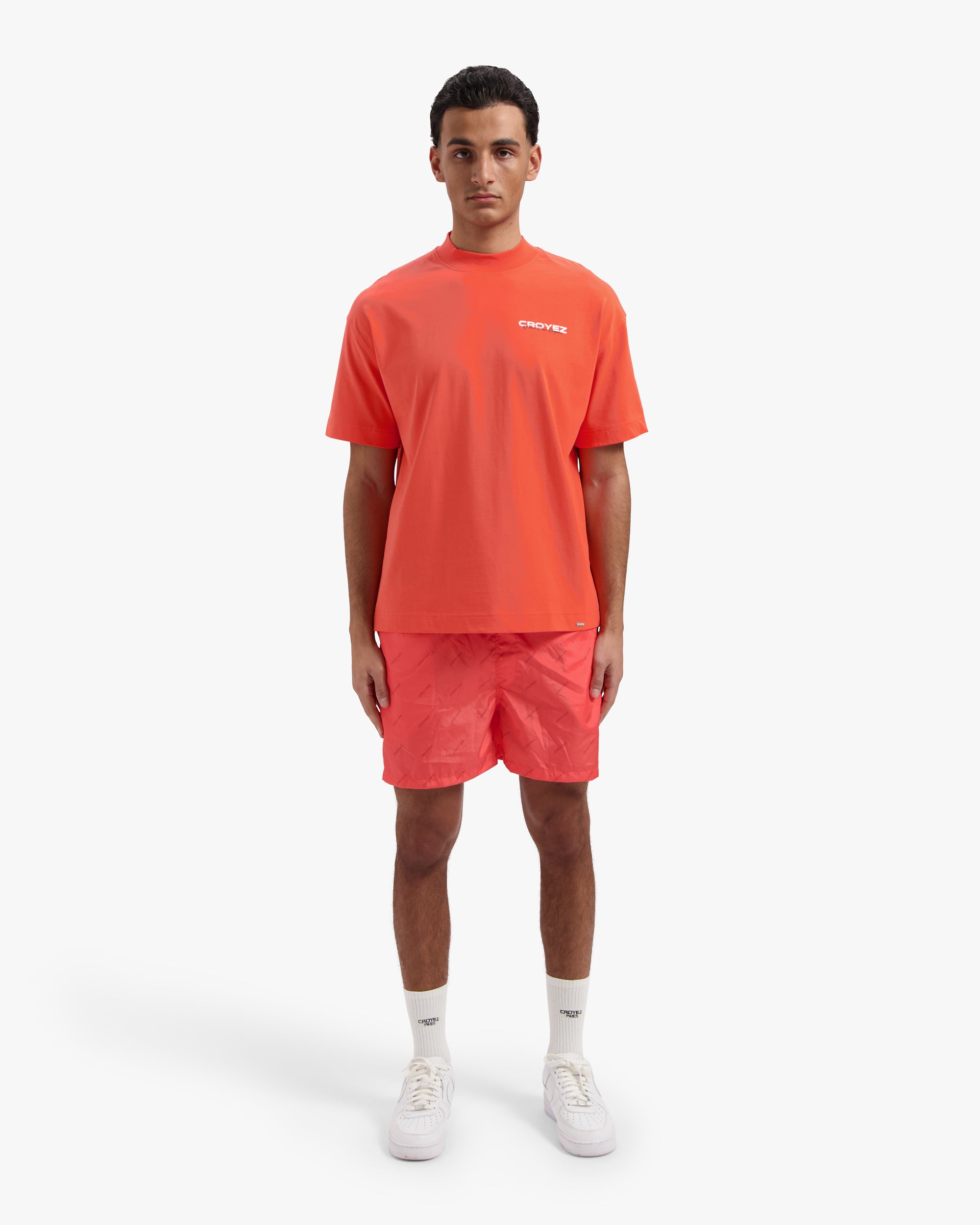 CROYEZ ALLOVER SWIM SHORTS | CORAL