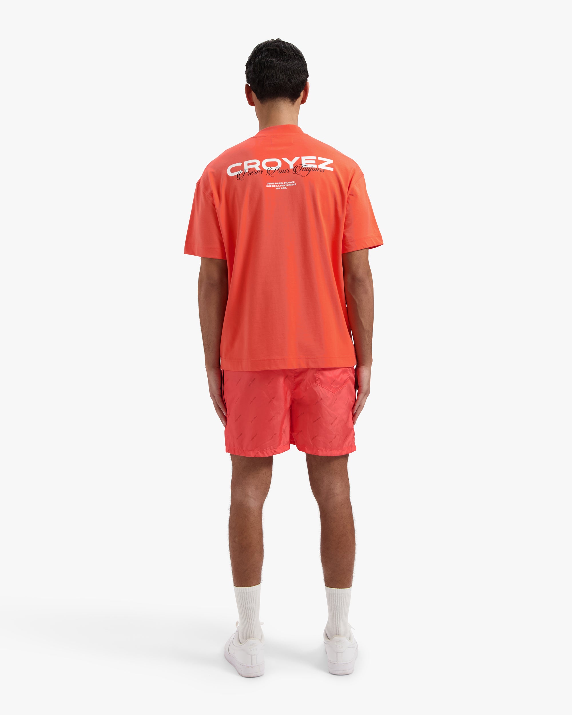 CROYEZ ALLOVER SWIM SHORTS | CORAL
