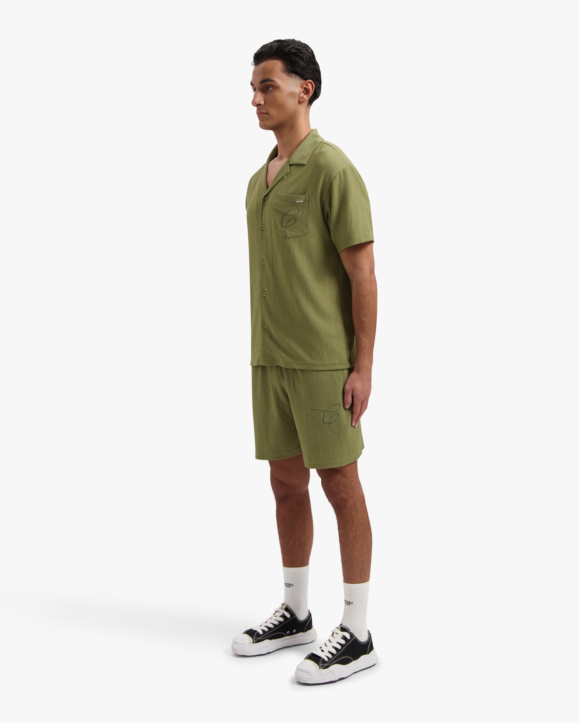 CROYEZ SEERSUCKER SHORTS | WASHED OLIVE