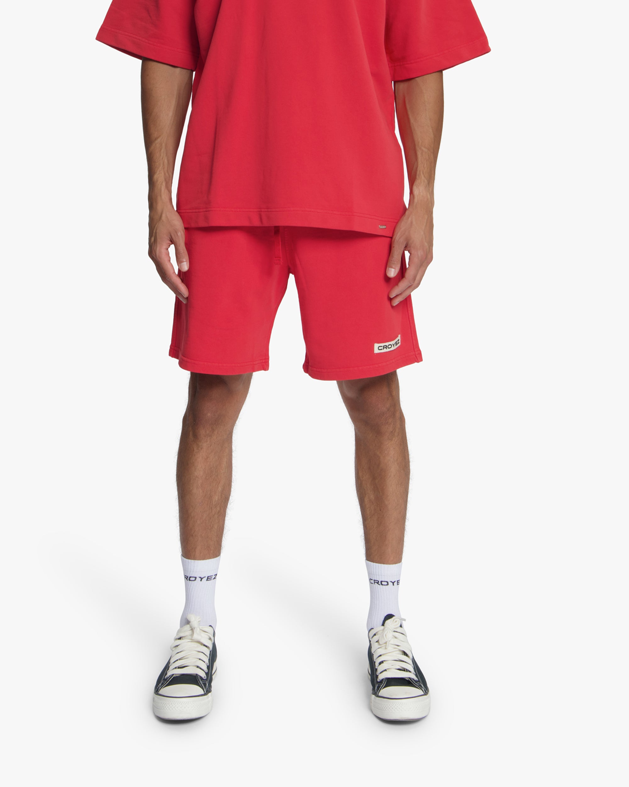 Croyez Garment Dye Shorts | Red