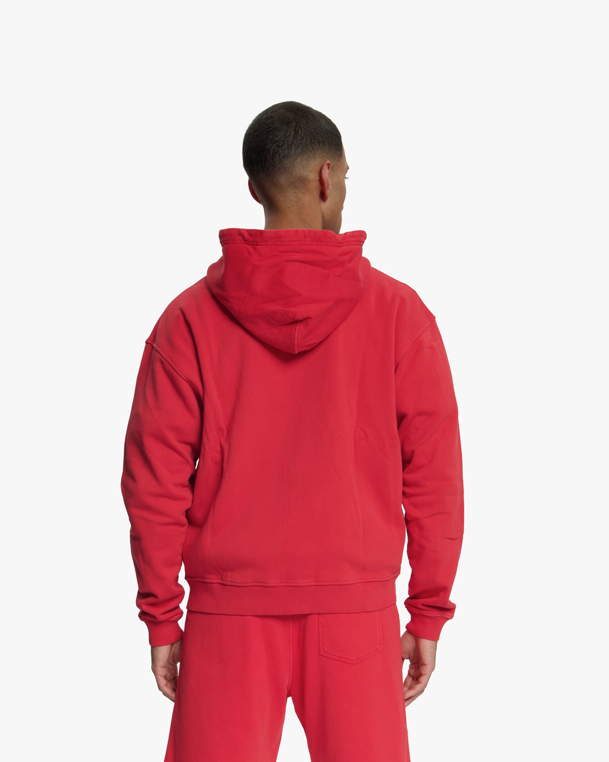 Croyez Etiquette Zip Hoodie | Red