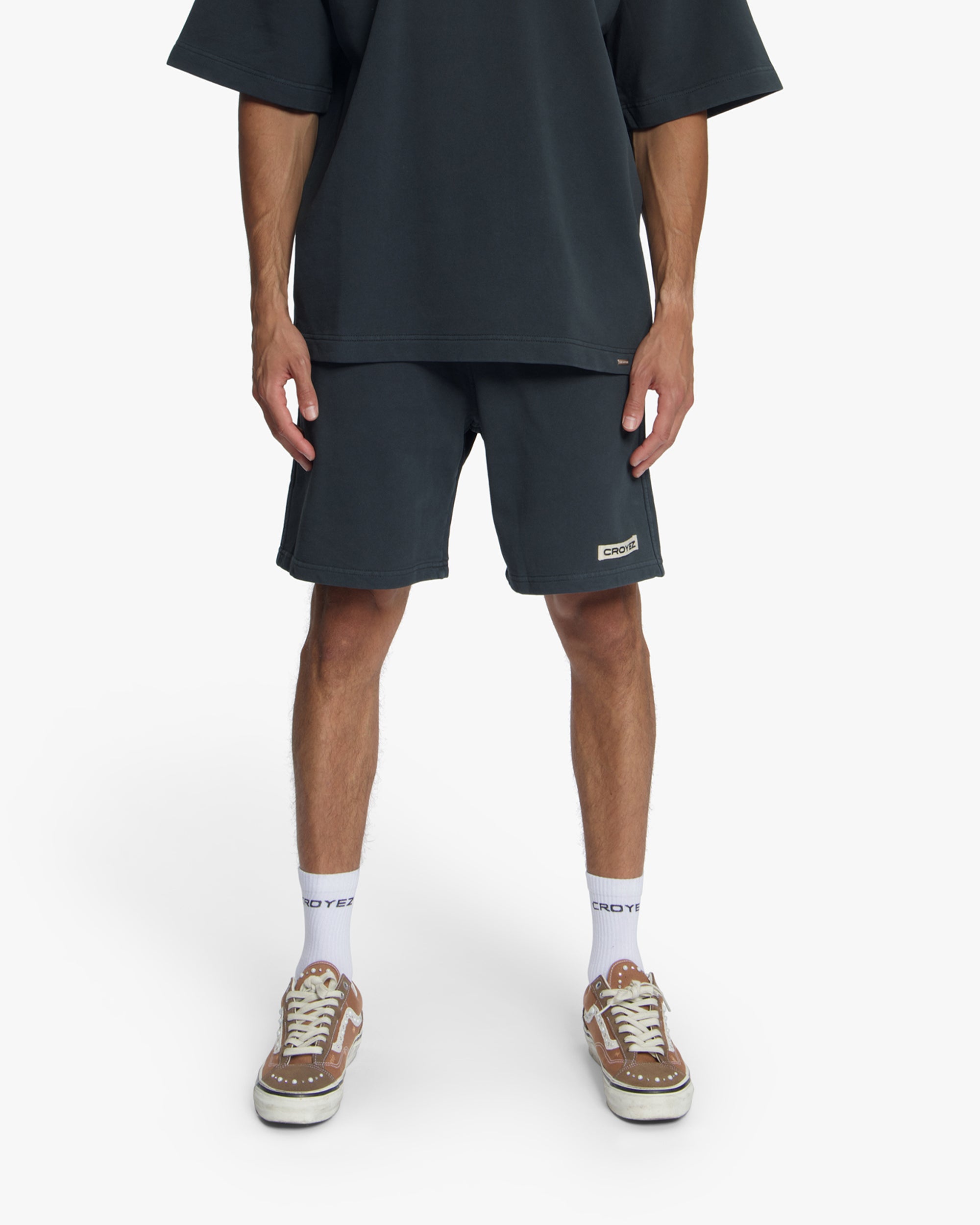 Croyez Garment Dye Shorts | Vintage Black