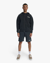 Croyez Etiquette Zip Hoodie | Vintage Black