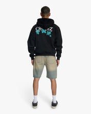 Croyez Botanique Zip Hoodie | Black/Dark Teal