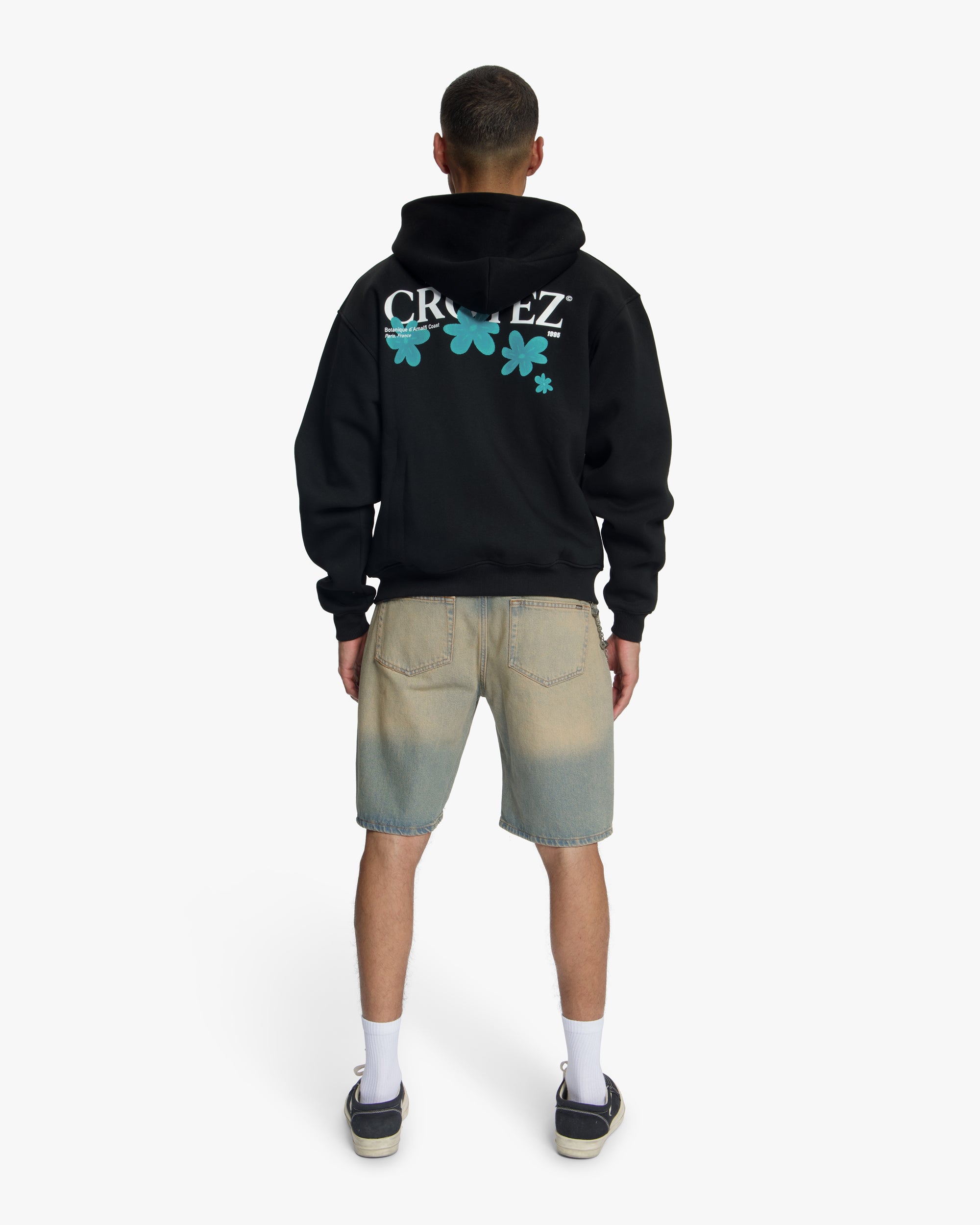 Croyez Botanique Zip Hoodie | Black/Dark Teal