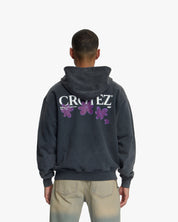 Croyez Botanique Zip Hoodie | Acid Wash/Dark Purple