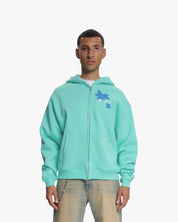 Croyez Botanique Zip Hoodie | Tiffany Blue