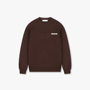 Croyez Etiquette Knit Sweater | Brown