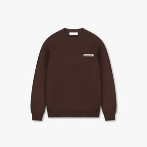 Croyez Etiquette Knit Sweater | Brown