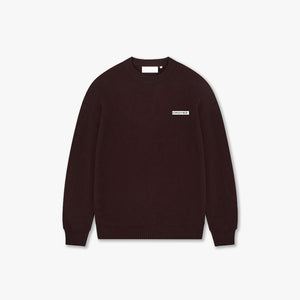 Croyez Etiquette Knit Sweater | Burgundy