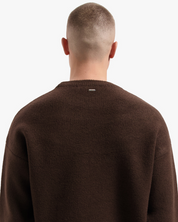Croyez Etiquette Knit Sweater | Brown
