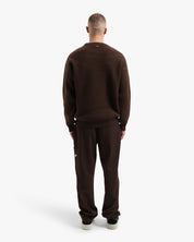 Croyez Etiquette Knit Sweater | Brown