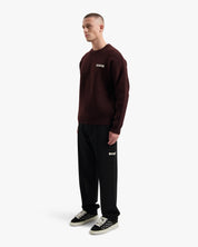 Croyez Etiquette Knit Sweater | Burgundy