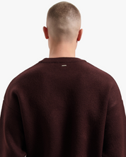 Croyez Etiquette Knit Sweater | Burgundy