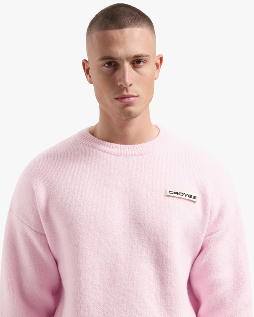 Croyez Etiquette Knit Sweater | Pink