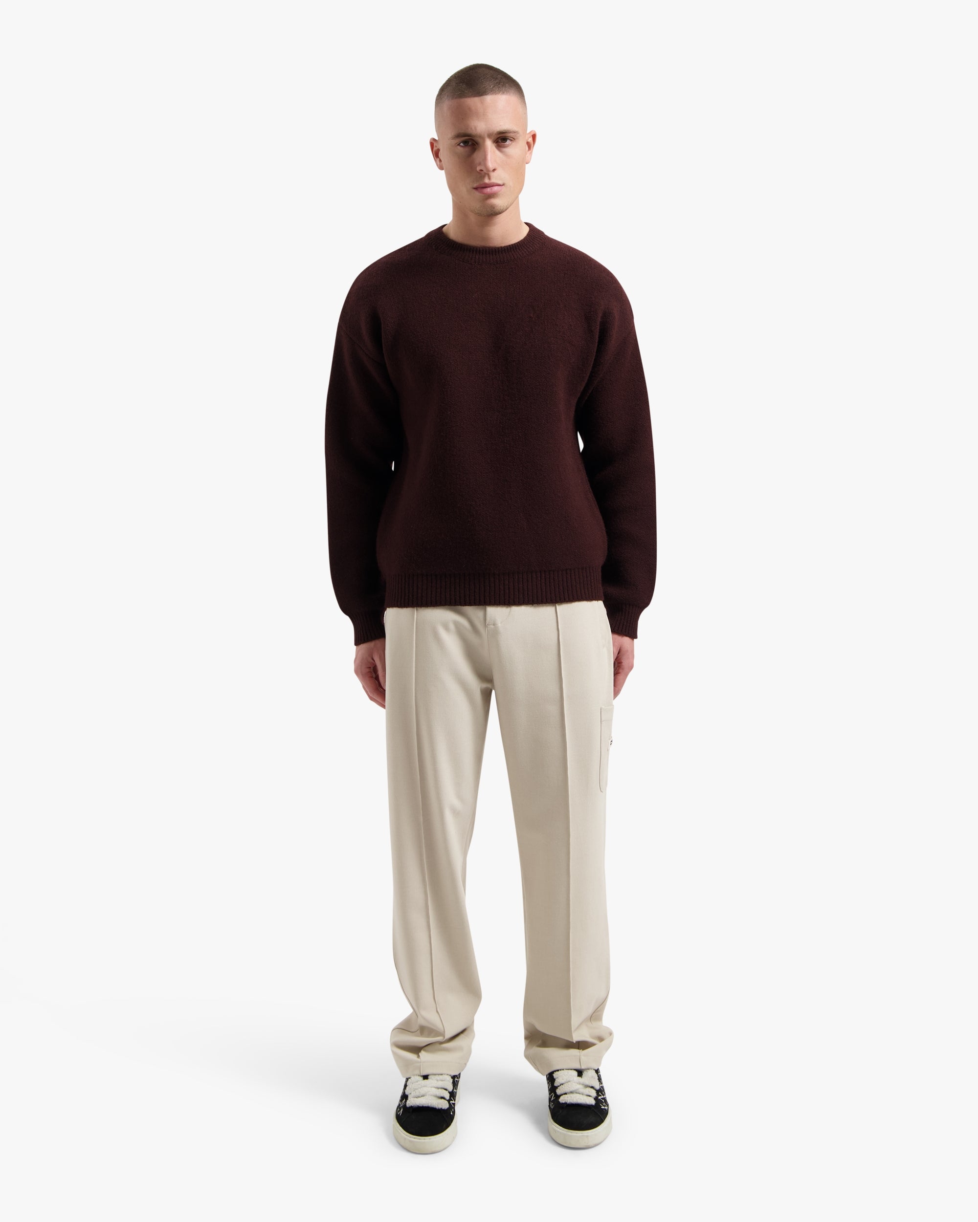 Croyez Gallery Knit Sweater | Burgundy