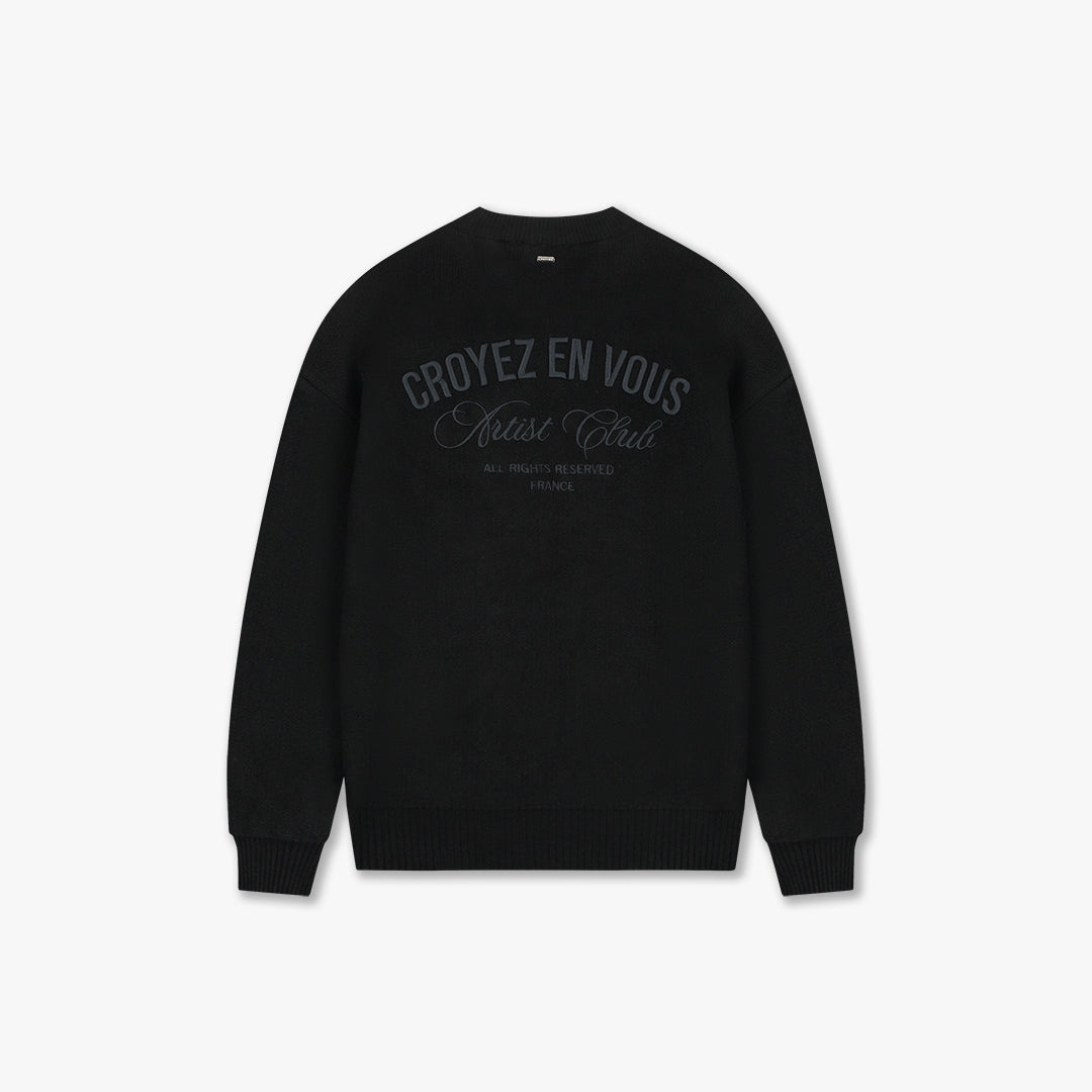 Croyez 'En Vous' Knit Sweater | Black