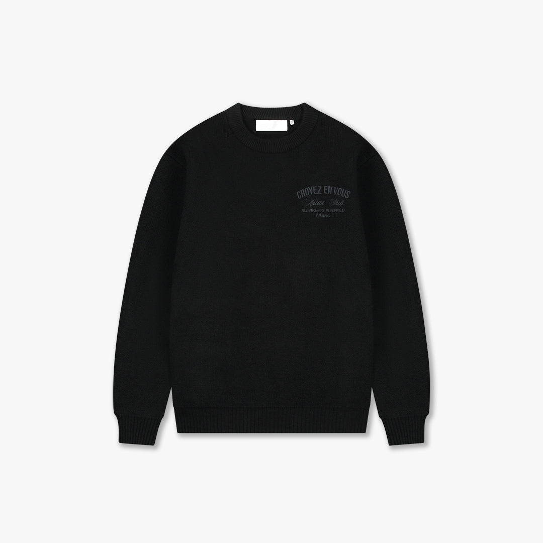  Croyez 'En Vous' Knit Sweater | Black