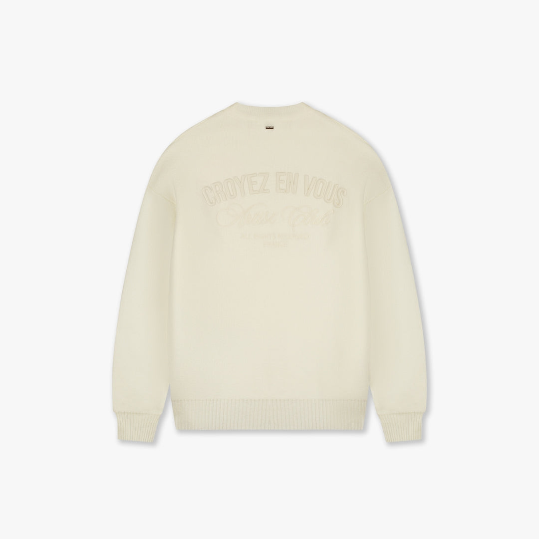 Croyez 'En Vous' Knit Sweater | Off White