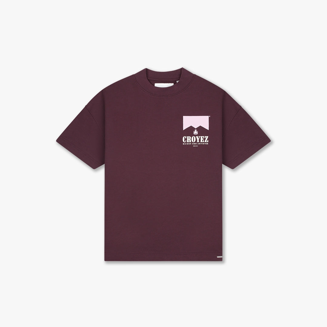  Croyez Maison Fumes T-Shirt | Burgundy