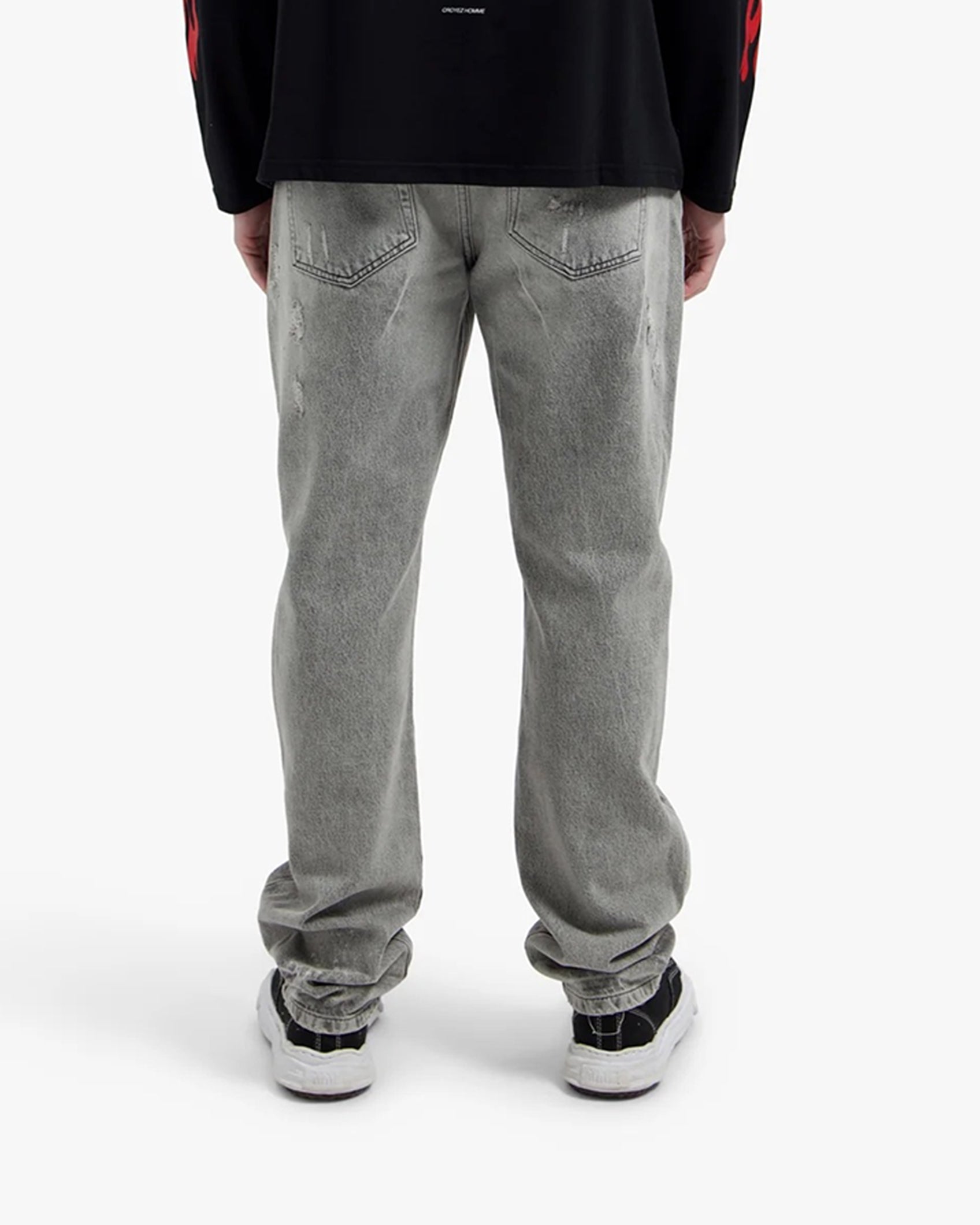 Croyez Straight Leg Washed Denim | Light Grey