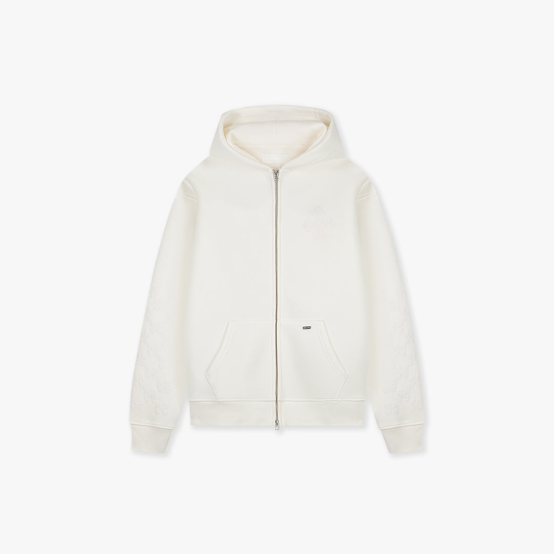  Croyez Cross Zip Hoodie | Off-White