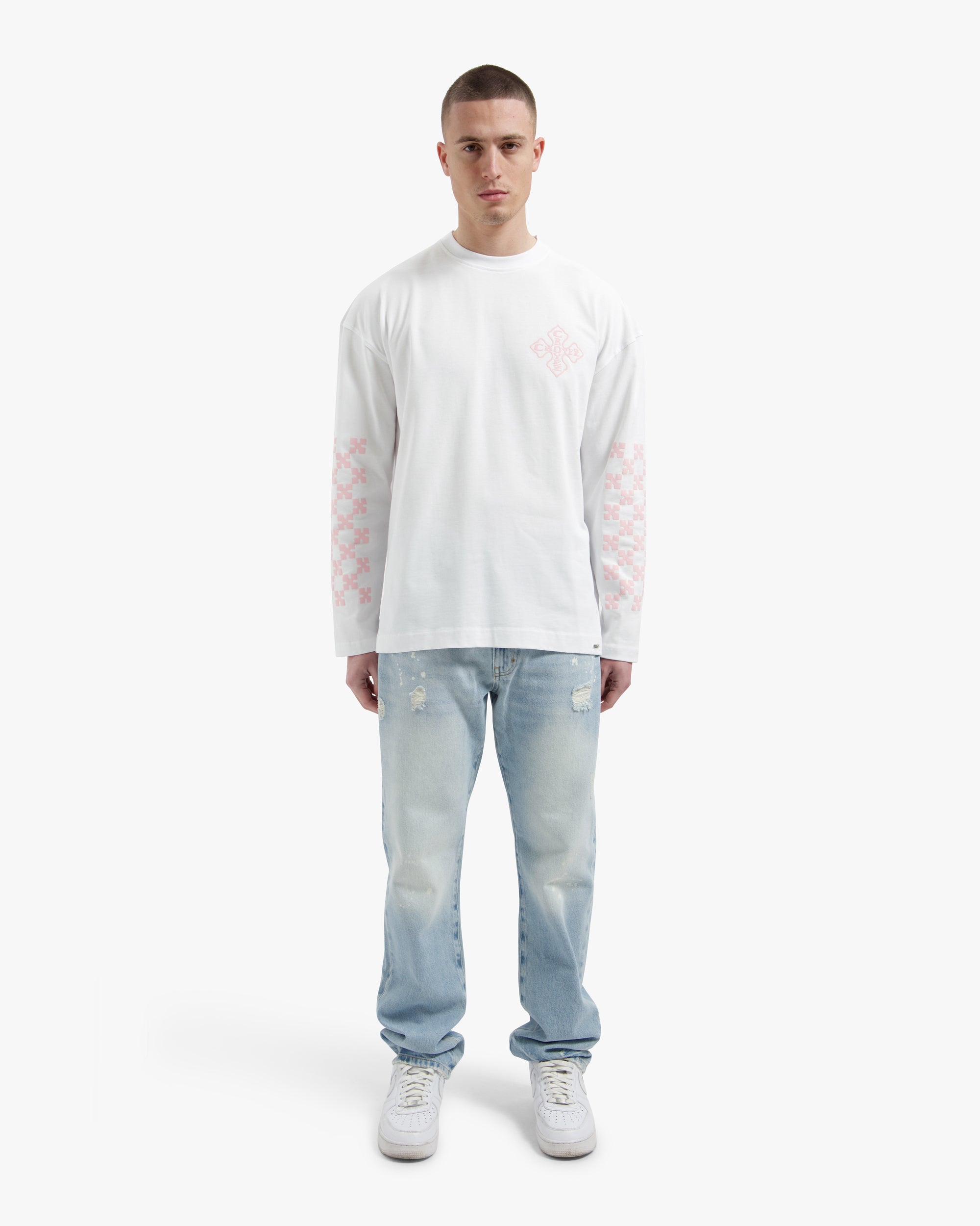 Croyez Cross Longsleeve | White/Pink