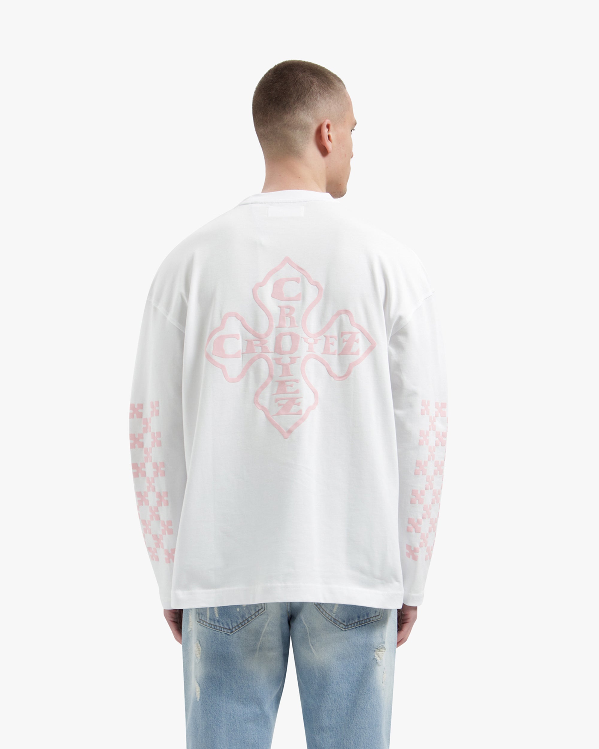 Croyez Cross Longsleeve | White/Pink
