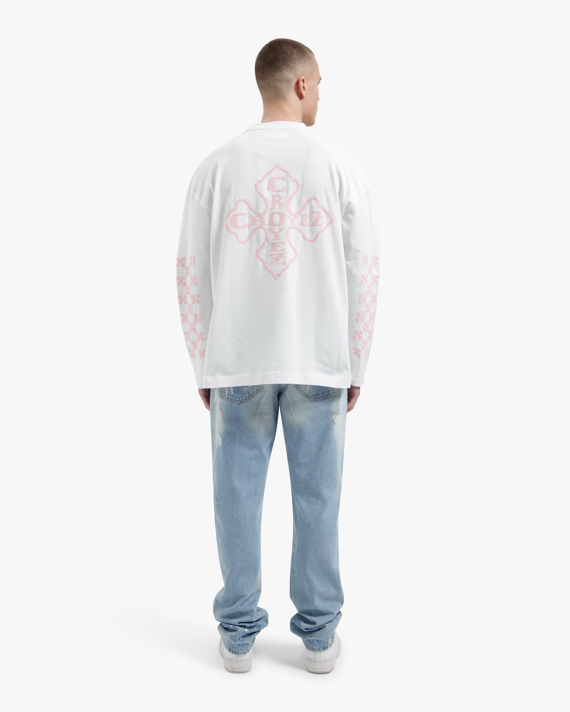 Croyez Cross Longsleeve | White/Pink