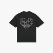 Croyez Stitched Heart T-Shirt | Vintage Black