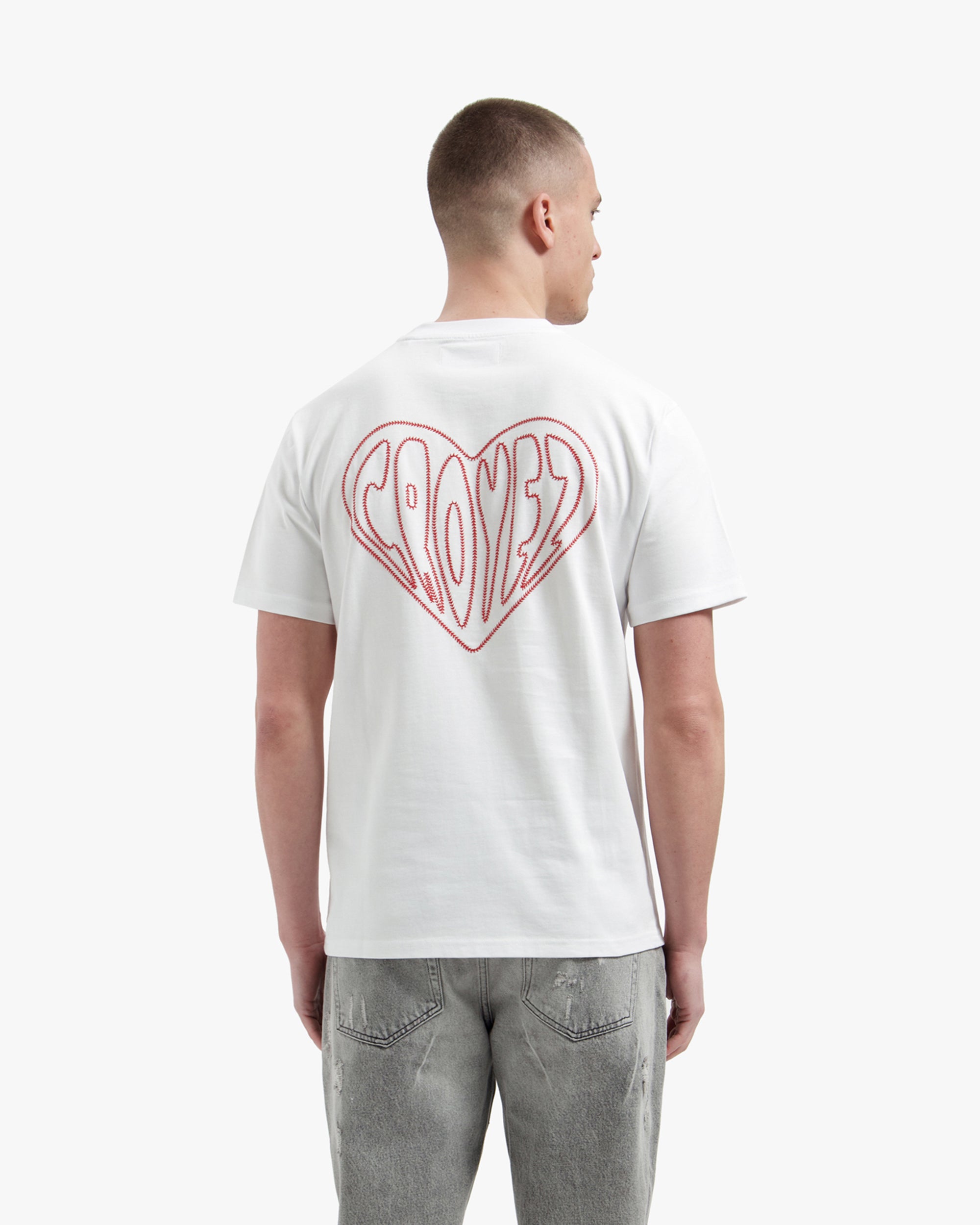 Croyez Stitched Heart T-Shirt | White