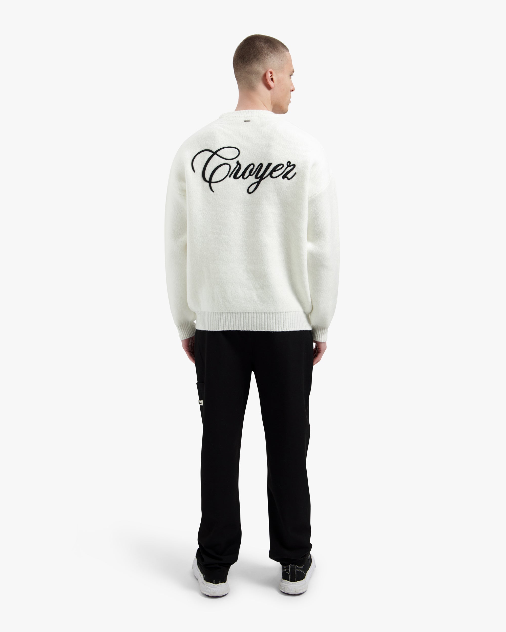 Croyez Script Knit Sweater | Off-White