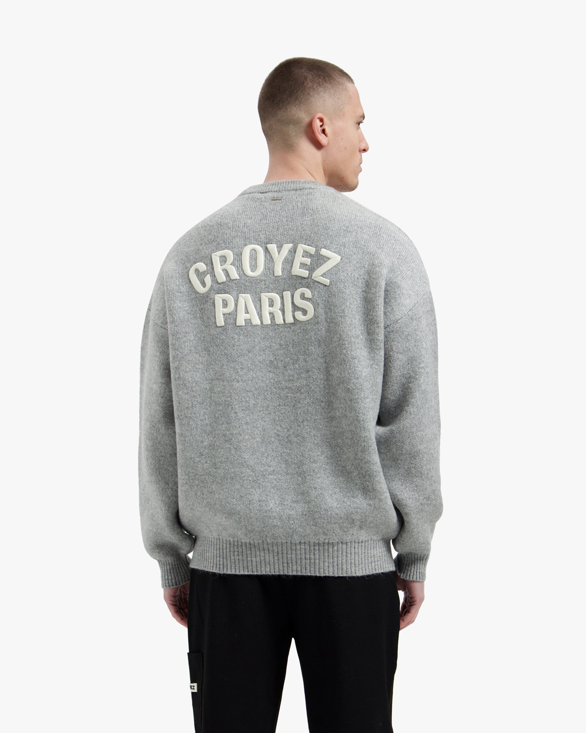 Croyez Paris Knit Sweater | Grey Melange