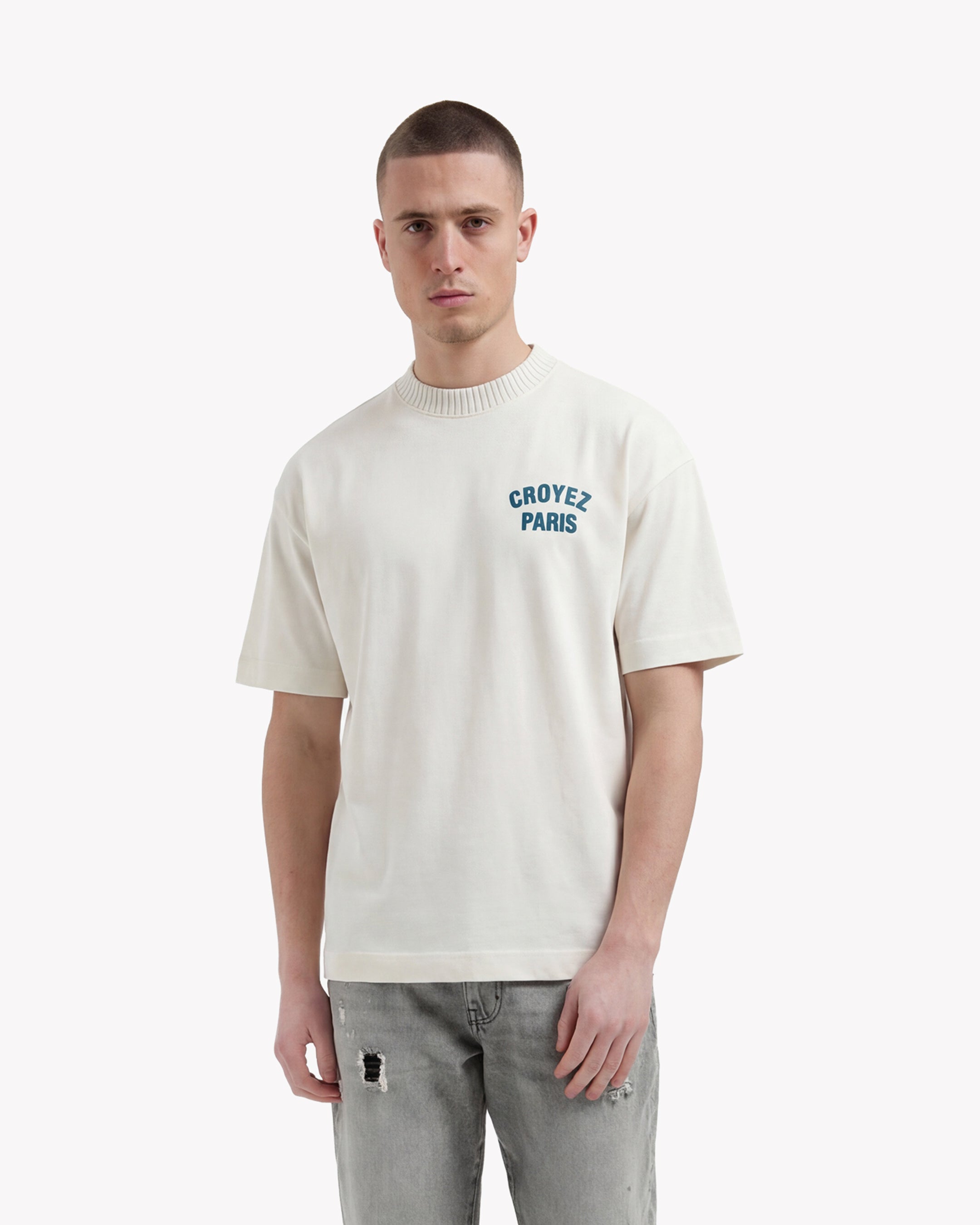 Croyez Paris Knit T-Shirt | Off-White