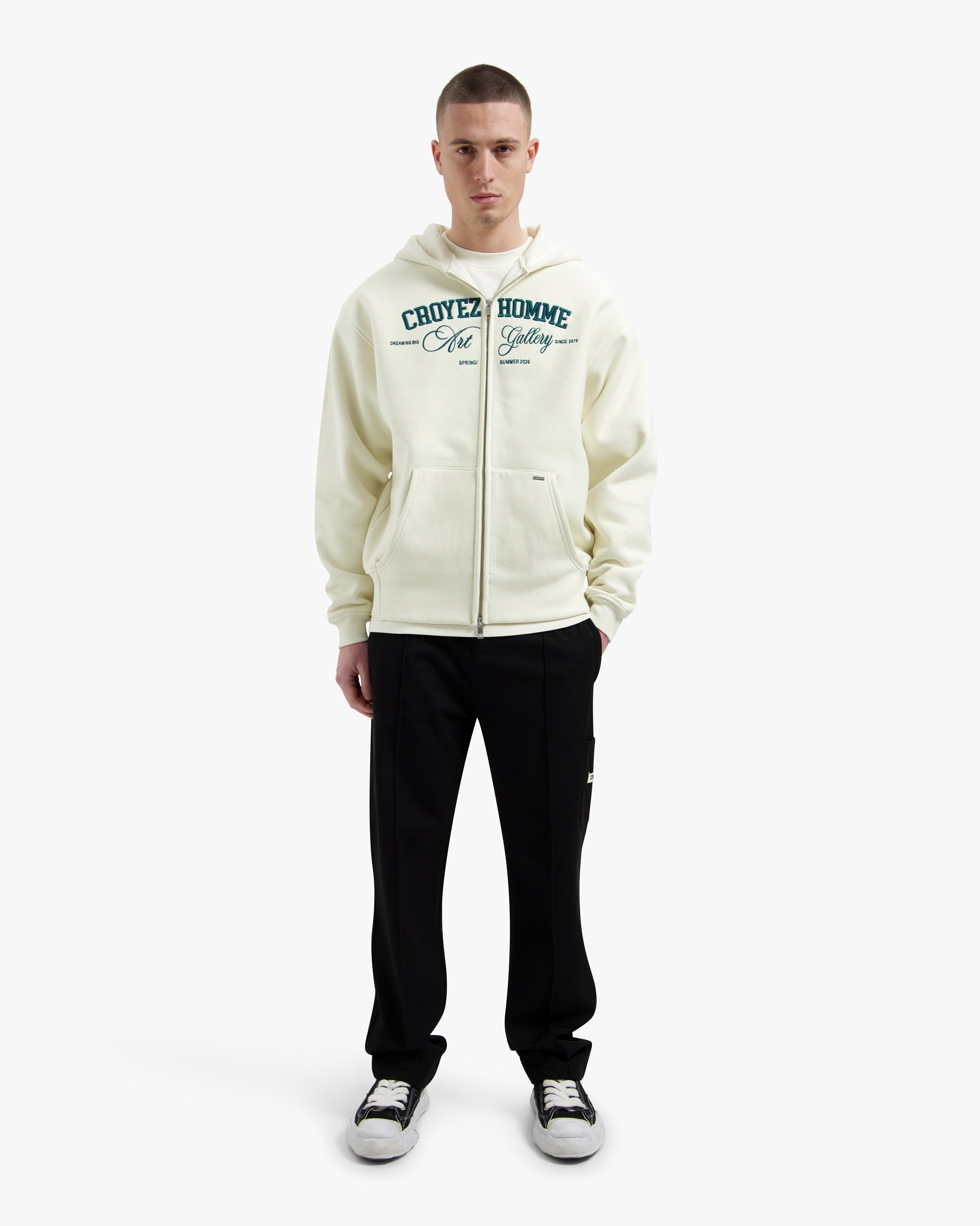 Croyez Art Gallery Zip Hoodie | Off-White